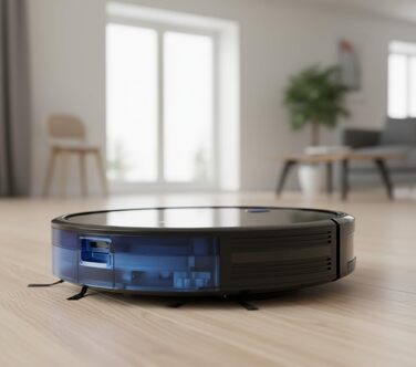 Робот-пилосос eufy RoboVac 11S (Slim) з автоматичною станцією самостійного очищення, ультратонкий (7,3 см), для прибирання килимів, з висувними бічними щітками для кутів, точковою лазерною та інфрачервоною навігацією