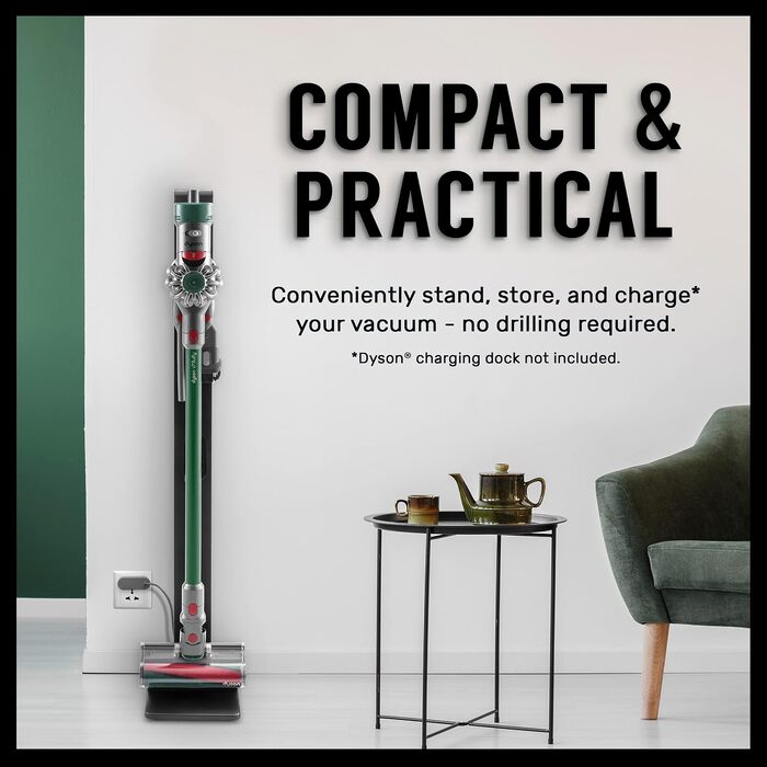 Тримач та стіна-органайзер TechOrbits для пилососів Dyson V11, V10, V8, V7 — док-станція з аксесуарами з алюмінію