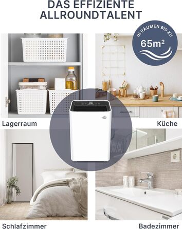 Comedes Demecto 16 eco WiFi - Потужний побутовий осушувач повітря (16 л/24 год) з Wi-Fi, для приміщень до 65 м²/150 м³, керування через додаток