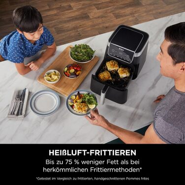 Фритюрниця Ninja Foodi FlexDrawer Dual Zone, 7-в-1, Airfryer, AF500EUCP, чорний & мідний колір