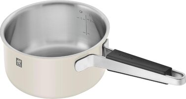 Набір каструль ZWILLING PURE, 5 предметів, з нержавіючої сталі 18/10, керамічне покриття, Stay-Cool ручки, придатний для миття в посудомийній машині, (слонова кістка)