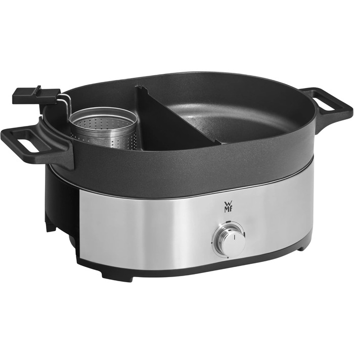 WMF Küchenminis 220 Вт: Міні-пароварка з контейнером для ланчу, компактний, Cromargan® матовий (Пароварка та Hot Pot)