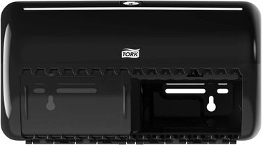 Tork 557008 Диспенсер для туалетного паперу T4, чорний, гігієнічний паперовий дозатор для туалетів, серія Elevation Single