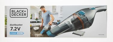 Пилосос ручний акумуляторний Black+Decker Dustbuster NVC215WA-QW, безмішковий, 7,2V, насадки для щілин і м'яких меблів, настінна зарядка, 385 мл, кобальтово-синій