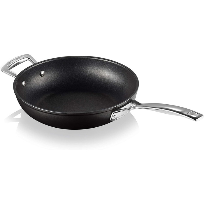 Набір каструль Le Creuset 3 шт. з антипригарним покриттям, діаметр 16, 24, 26 см, для всіх типів плит (в т.ч. індукційних), антрацит/срібло