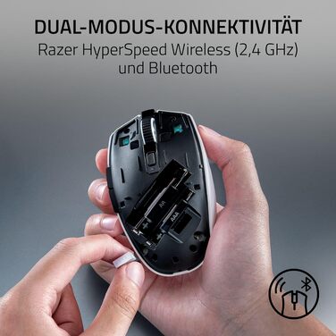 Ігрова бездротова миша Razer Orochi V2 HyperSpeed та Bluetooth, оптичний сенсор 18K DPI, 60 г, біла