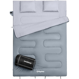 Двомісний спальний мішок KingCamp Oxygen 250 D XL, довгий, до -3°C
