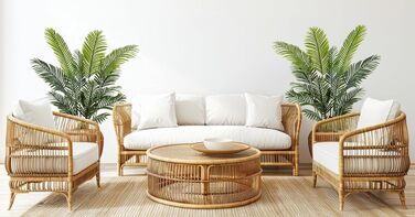 Велика штучна пальма PASCH Areca 160 см — реалістична декоративна рослина для інтер'єру, довговічна, імітація натуральної пальми