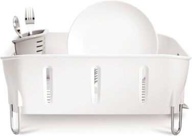 Сушарка для посуду Simplehuman KT1104 компактна, біла, пластик, гарантія 5 років