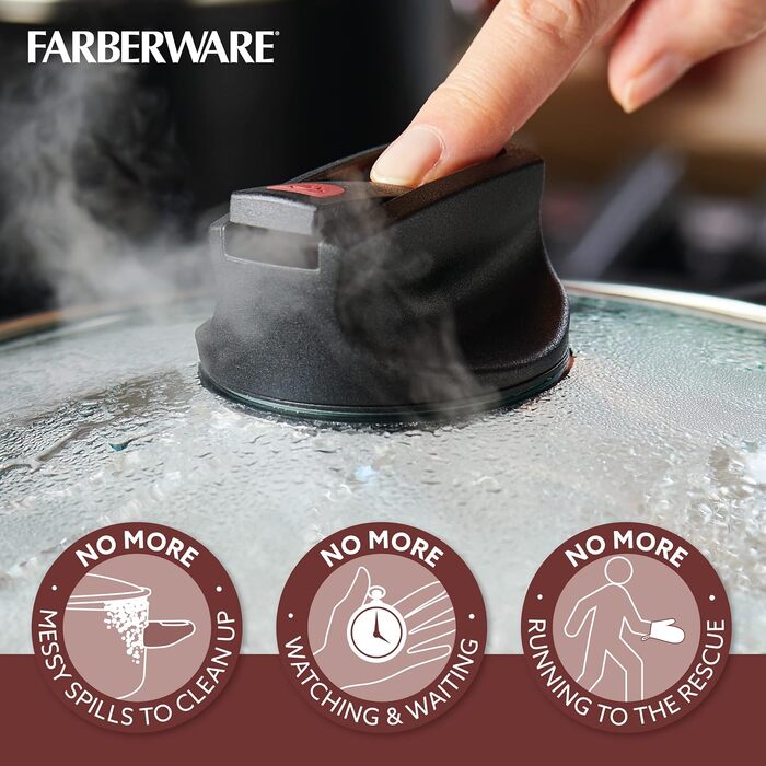 Набір посуду Farberware Smart Control з антипригарним покриттям, 14 предметів, Чорний