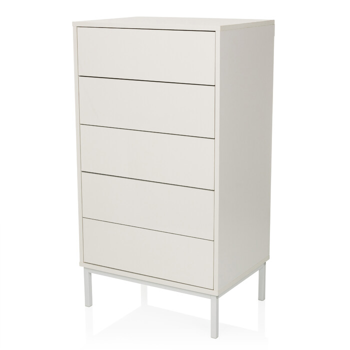 Буфет / комод BJORDAL 55x40x100 см 5 шухляд білий hjh LIVING