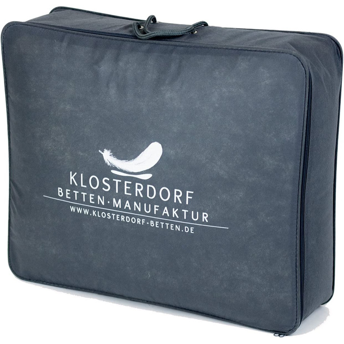 Преміум літня ковдра Klosterdorf Heimatliebe 135x200 см, 220 г, надлегка, пухова, ручна робота, 100% новий німецький пух, для здорового сну