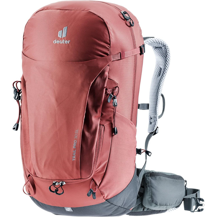 Жіночий туристичний рюкзак Deuter Trail Pro 30 SL, 30 л, червоно-графітовий