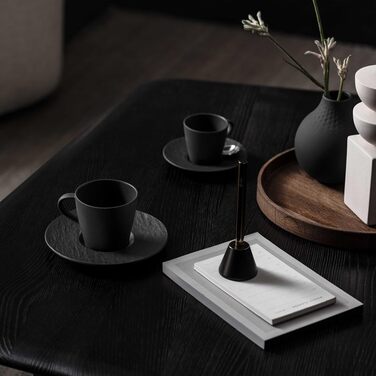 Сніданковий набір Villeroy & Boch Manufacture Rock, 6 предметів, преміальна порцеляна, чорний, для 2 осіб