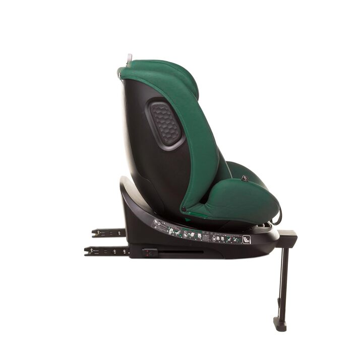 Дитяче автокрісло ENZO-FIX 360° Isofix з ніжкою стабілізації, I-Size, додатковий бічний захист, темно-зелене