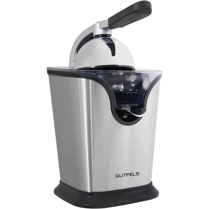 Соковижималка для цитрусів GUTFELS JUICE 3020, 100 Вт, нержавіюча сталь, 2 насадки, стійка основа