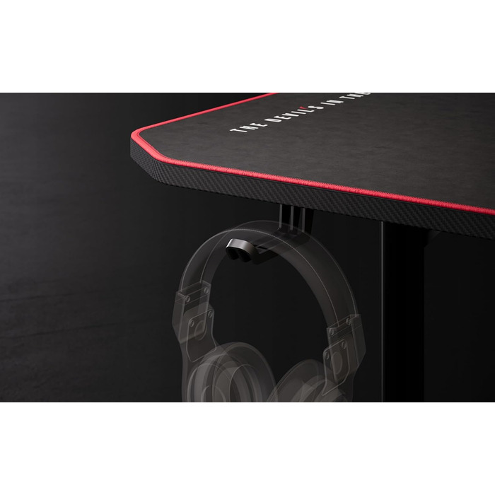 Ігровий стіл Diablo Gaming для ПК та комп'ютера, 160x75x75 см, чорний