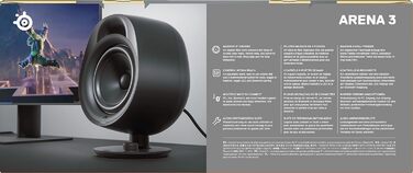 SteelSeries Arena 7 - 2.1-канальна акустична система для геймінгу, чорний, USB, Bluetooth, Aux, оптичний кабель