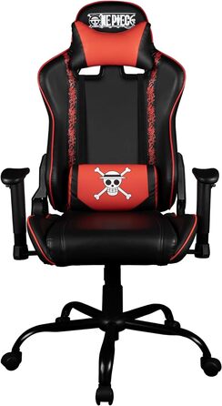 Ігрове крісло Konix One Piece, PU-шкіра, 150° нахил, регульовані підголівник і подушка для попереку, чорний з червоним