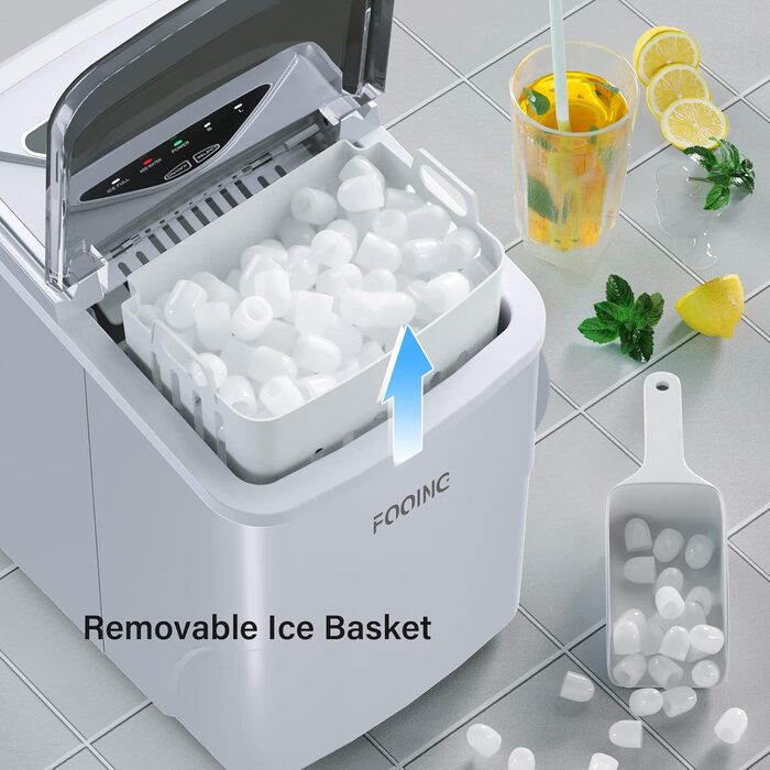 Льодогенератор побутовий з автоочищенням 15 кг/24год, срібний - Ice Maker для дому та офісу