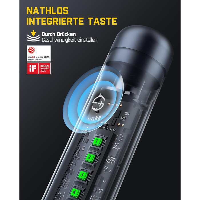 Fanttik F2 Master Mini Мультитул Акумуляторний: Полірування, 3D-друк, Свердління, Гравіювання - 35 насадок, 5 швидкостей, NeoPulse мотор