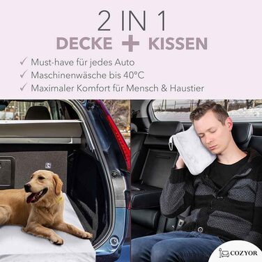 Набір для подорожей Cozyor 4-в-1: подушка для шиї, маска для сну, подушка для подорожей та плед 2 в 1, навушники, з кріпленням для рюкзака та валізи, червоний. Плед + подушка для шиї + маска для сну + навушники