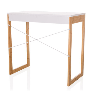 Письмовий стіл TAROLO II (80x42x75 см), 1 шухляда, білий — hjh LIVING