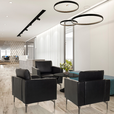 Крісло-релакс / Одномісне крісло BAVERO з екошкіри чорного кольору hjh OFFICE