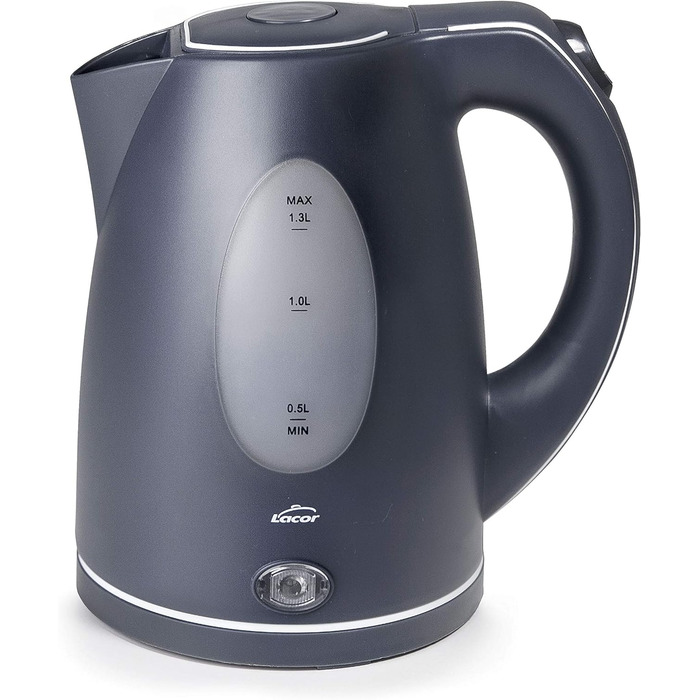 Електричний чайник Lacor 2200 Вт, BPA-free, 1.3 л, сірий