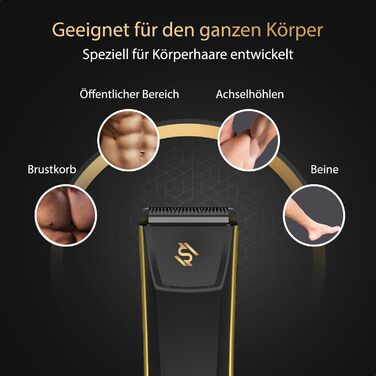Wellshave Триммер для тіла і бороди чоловічий, електричний шейвер для інтимної зони та тіла, тример для стрижки волосся, подарунок на День батька