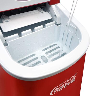 Льодогенератор Salco Coca-Cola, 12 кг, тихий, LED-дисплей, 2 розміри кубиків льоду, ідеально для вечірок і днів народження