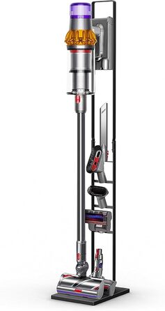 Підставка для пилососа Ecooe сумісна з Dyson V15s/V15/V12/V11/V10/V8/V7/V6, універсальна стійка-органайзер для аксесуарів, покращена модель, чорна