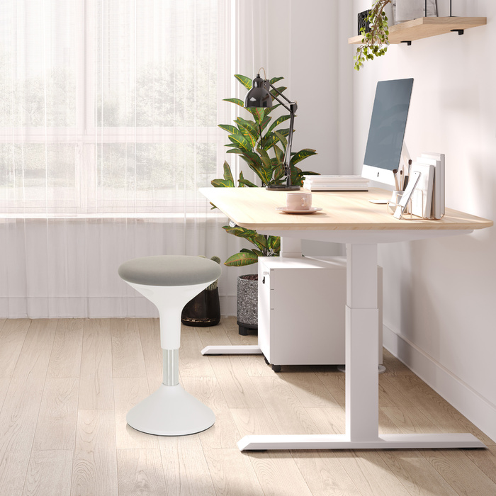 Табурет / Допоміжний засіб для стояння BALANCE SIT II W Тканина Білий / Сірий HJH OFFICE