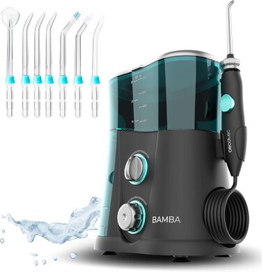 Cecotec Munddusche Bamba ToothCare 1200 Jet Pro: 7 насадок, LED-дисплей, 10 режимів тиску, UV-дезінфекція