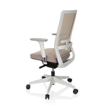 Офісне крісло / обертове крісло PURE WHITE сітка / тканина бежева hjh OFFICE