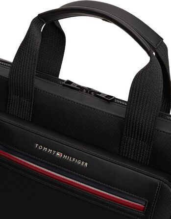 Сумка для ноутбука Tommy Hilfiger Th Foundation Computer Bag BDS, чорна, універсальний розмір