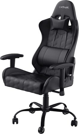 Ігрове крісло Trust Gaming GXT 708 Resto, чорне, ергономічне, 360° обертання, знімні подушки, регульована висота, офісне комп'ютерне крісло