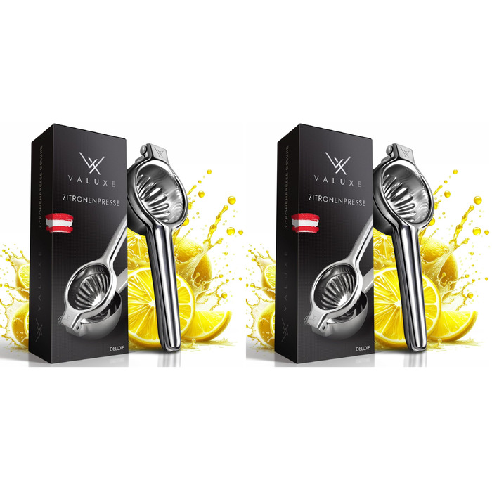 Преміум ручний вижимач для цитрусових VALUXE® з нержавіючої сталі для лимонів, лаймів та апельсинів, набір 2 шт (Small Deluxe)