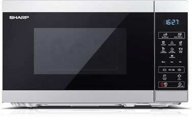 Мікрохвильова піч SHARP MS02ES, 800 Вт, 11 режимів, функція розморожування, срібляста, 440x258x324 мм