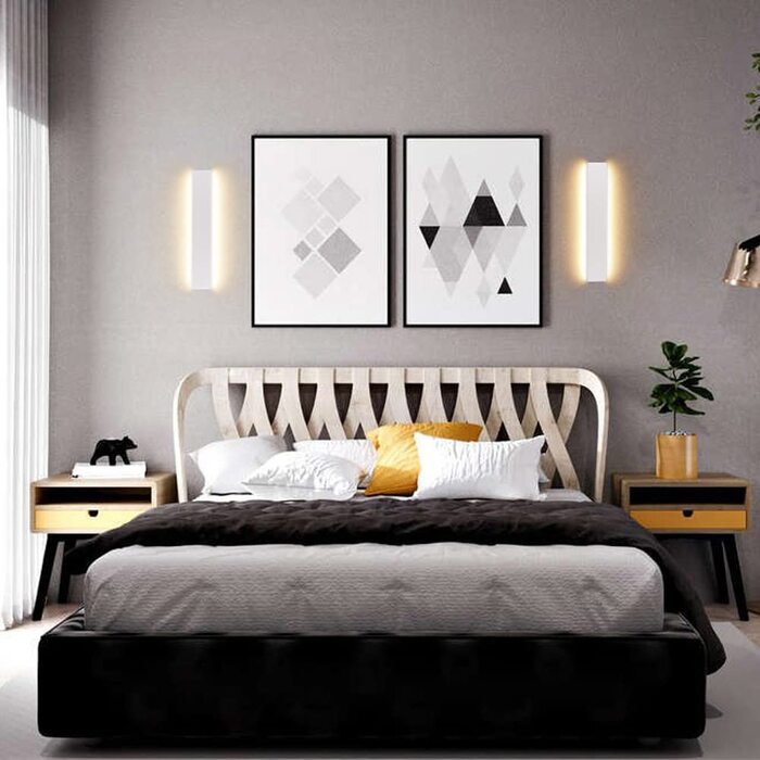 Світильник настінний Klighten LED 20W, 60 см, сучасний, тепле біле світло 3000K, для ванної, вітальні, спальні, сходів, білий