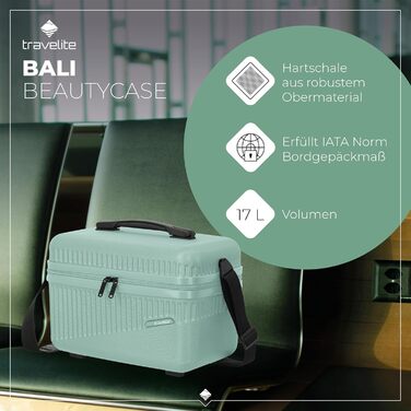 Косметичний кейс Travelite Bali 36 см, жорсткий корпус, 17 л, органайзер, функція кріплення на валізу, ручна поклажа