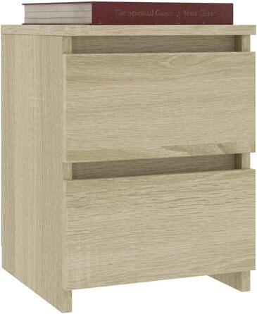 vidaXL Комплект з 2 тумбочок з 2 шухлядами, дуб сонома, 30x30x40 см, ДСП, приліжкові тумби для спальні