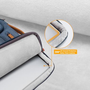 Чохол-сумка для ноутбука MOSISO 360° захисна сумка для MacBook Pro M1 M2 M3 M4 M5, Lenovo, HP (14 дюймів, колір Haze Blue)