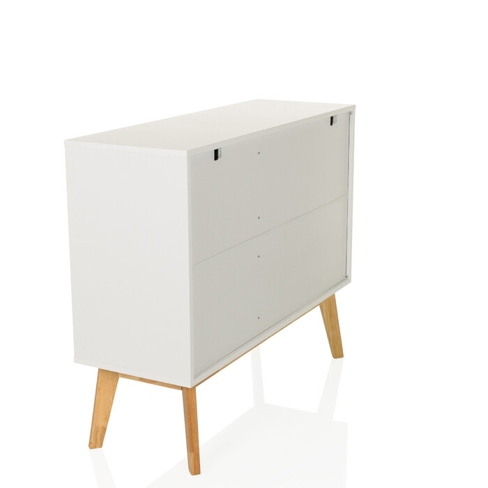 Сервант / комод TAROLO I 97x34x80 см 3 шухляди 2 двері білий hjh LIVING