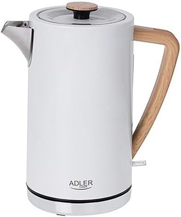 Електрочайник Adler AD 1347w, білий, 1.7 л, 2200 Вт