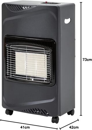 Газовий обігрівач Heidenfeld Inferno GH100, 4200 Вт, для приміщень, для балонів до 15 кг, чорний (Газовий балон не входить у комплект)