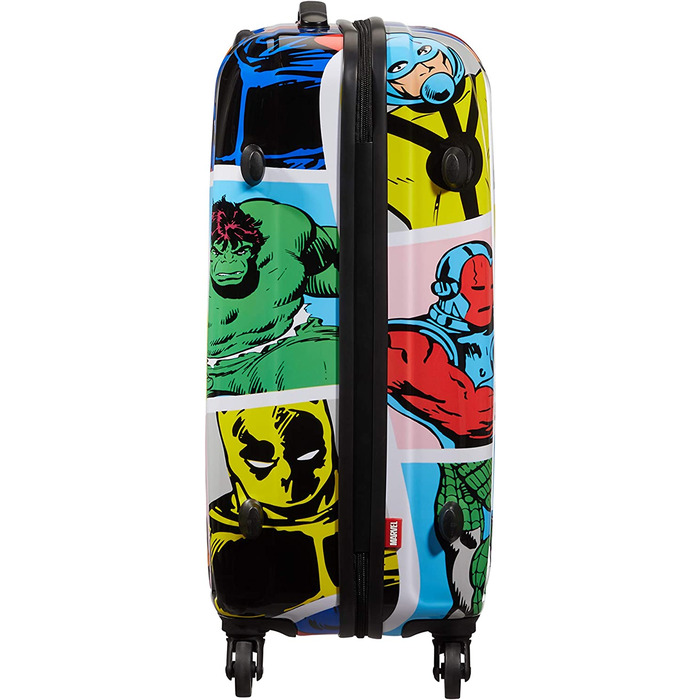 Середня валіза American Tourister Marvel Legends Spinner 65 см, 62,5 л, мультиколор (Marvel Pop Art), для подорожей