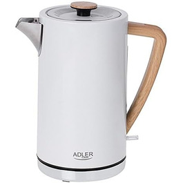 Електрочайник Adler AD 1347w, білий, 1.7 л, 2200 Вт