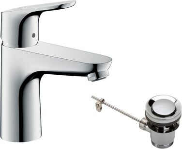 Змішувач для умивальника Hansgrohe Focus з висувним зливом, хром, 94 мм, EcoSmart