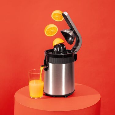 Соковижималка для цитрусових Cecotec Xqueeze RetroJuice 600 Red (600 Вт, нержавіюча сталь, червоний ретро-дизайн)